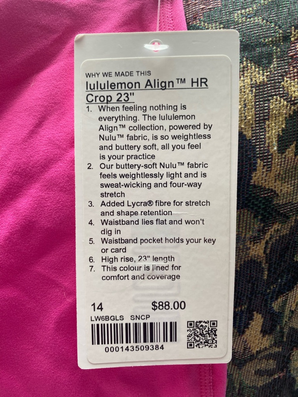 lululemon Align Hot Pink Leggings - Picture 2 of 2
